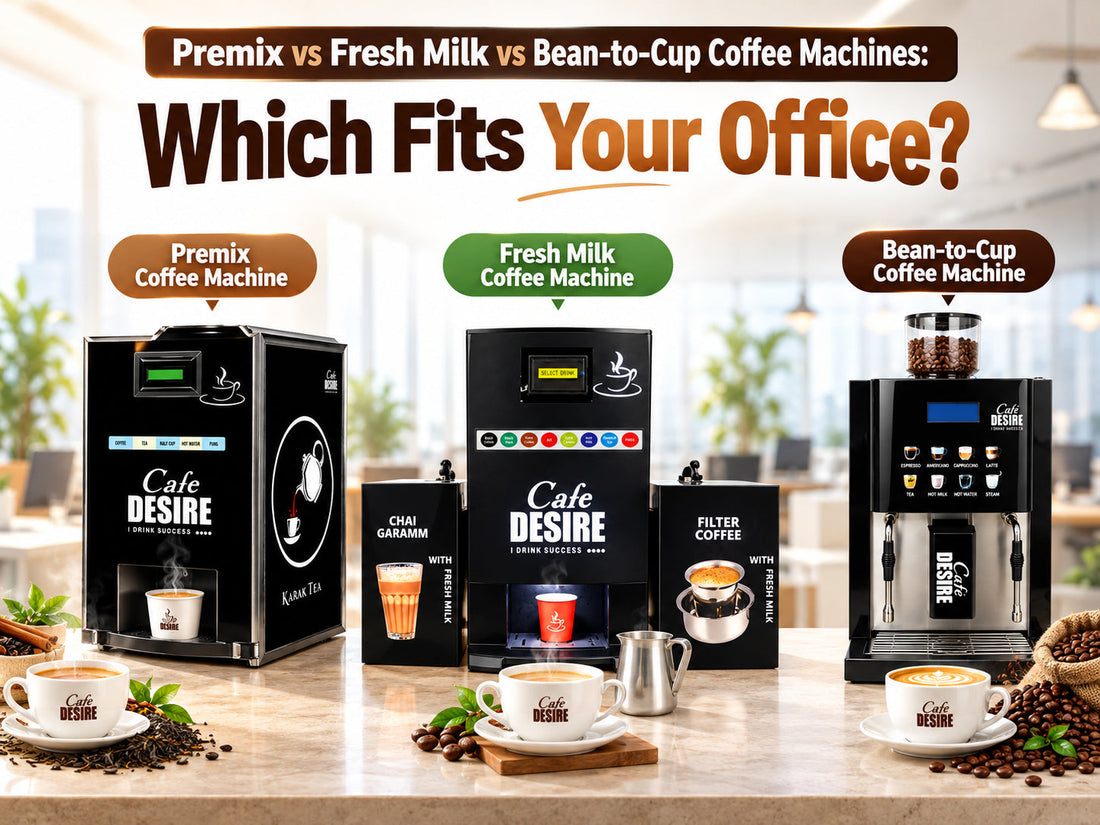 Premix vs Fresh Milk vs Bean-to-Cup Coffee Machines: Which Fits Your Office?