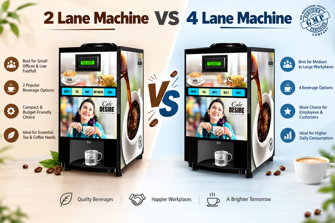 2 Lane vs 4 Lane Coffee and Tea Vending Machine: Which One Should You Buy?