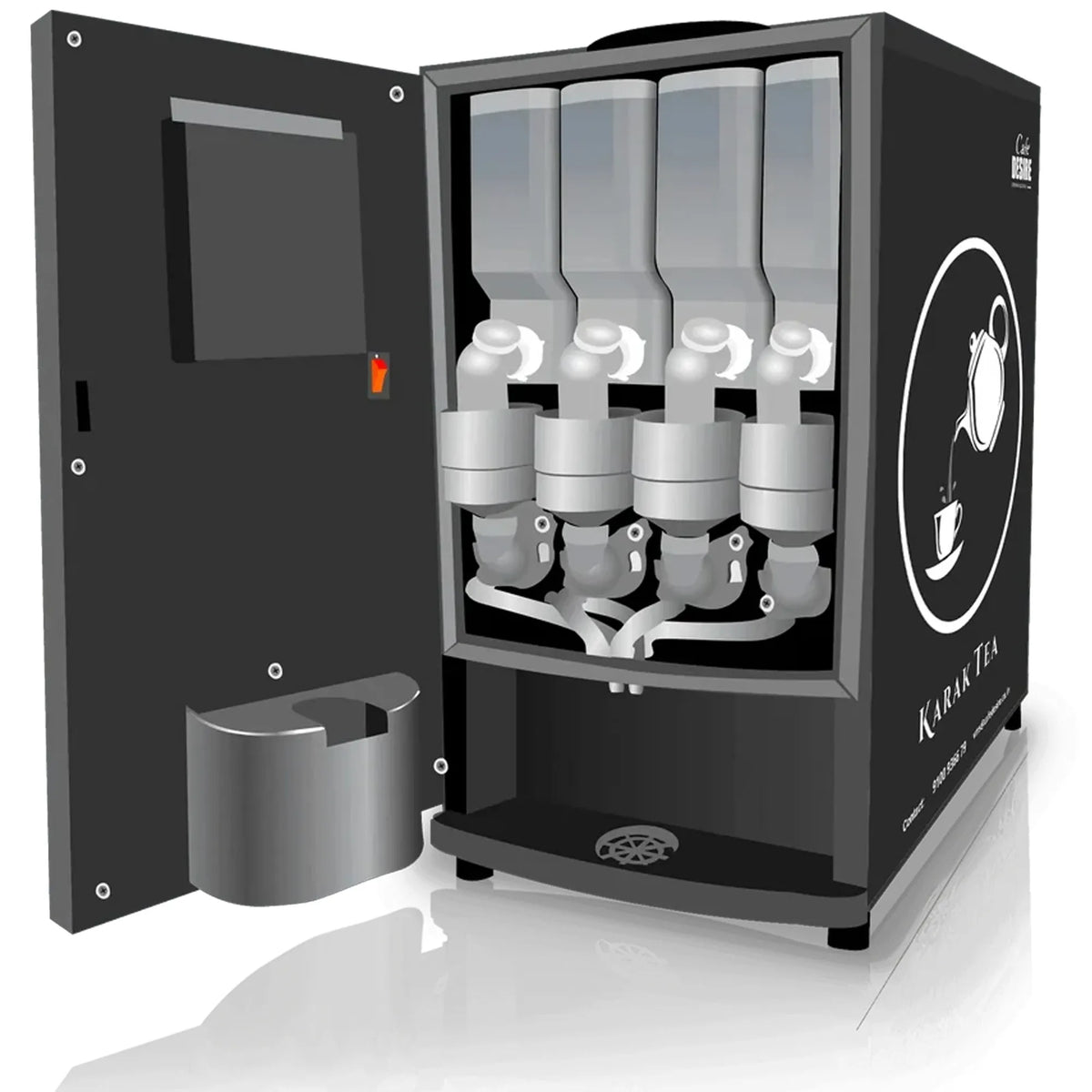 Quadra Option LED QR Tea & Coffee Vending Machine