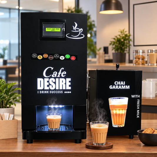 InstaBean 7x Combo with Milk Warmer - LED Coffee Vending Machine