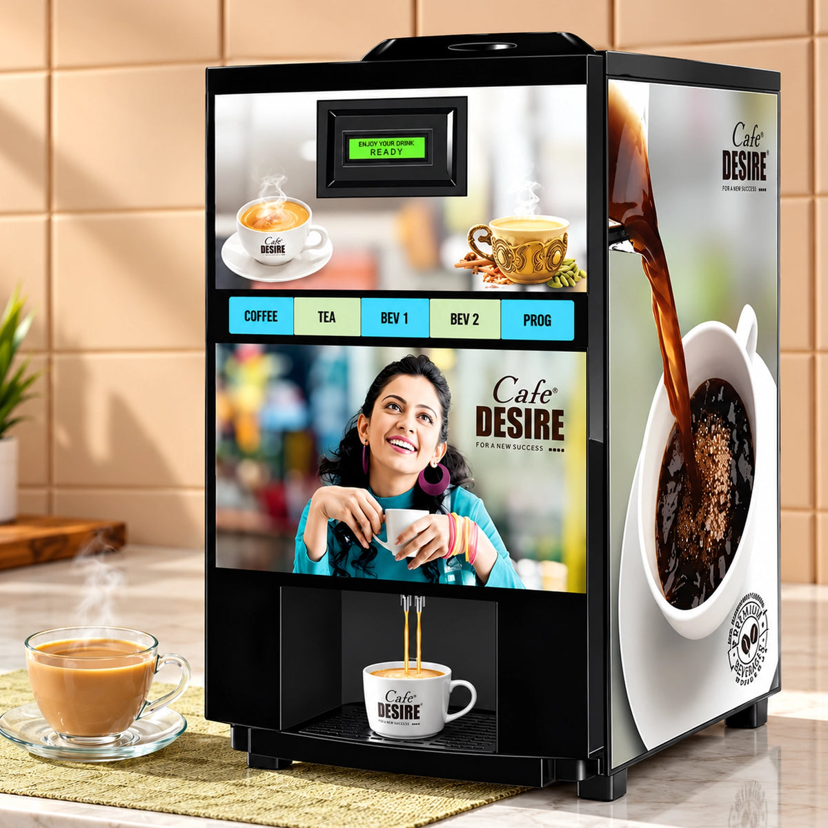 Quadra Option Vending Machine - Multi Inlet