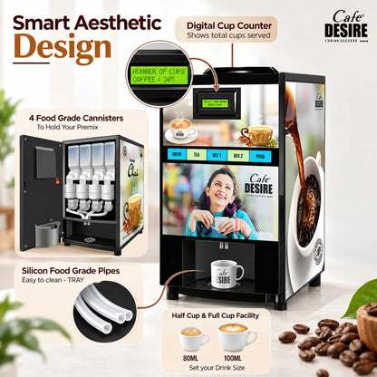 Quadra Option QR Fully Automatic Tea & Coffee Vending Machine