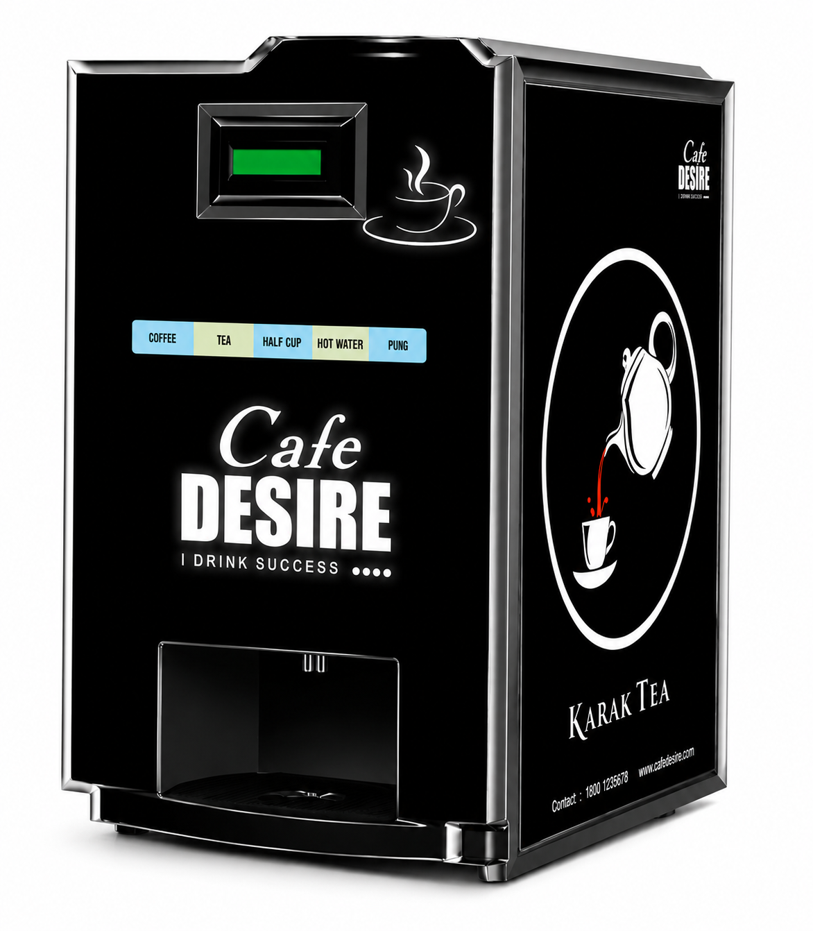 Double Option LED Tea & Coffee Vending Machine for Offices