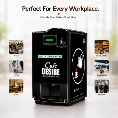 Double Option LED Tea & Coffee Vending Machine for Offices
