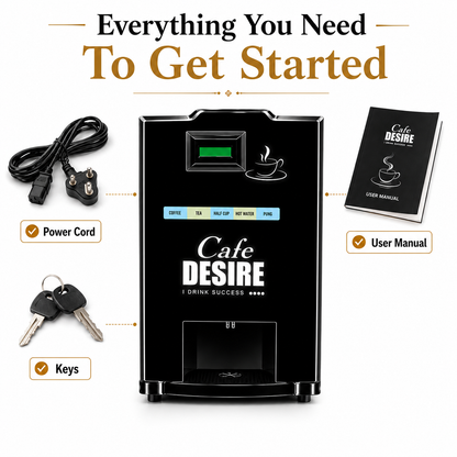 Double Option LED Tea & Coffee Vending Machine for Offices