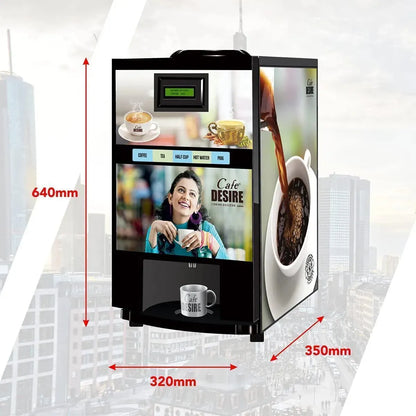 QR Code UPI Payment Enabled Coffee Machine 2 Lane | Two Beverage Options | Fully Automatic Tea & Coffee Vending Machine 